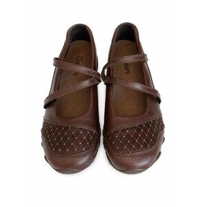 Skechers Women's Brown Mary Kabe Quilted Studded Slip On Flat Shoes Size 6.5